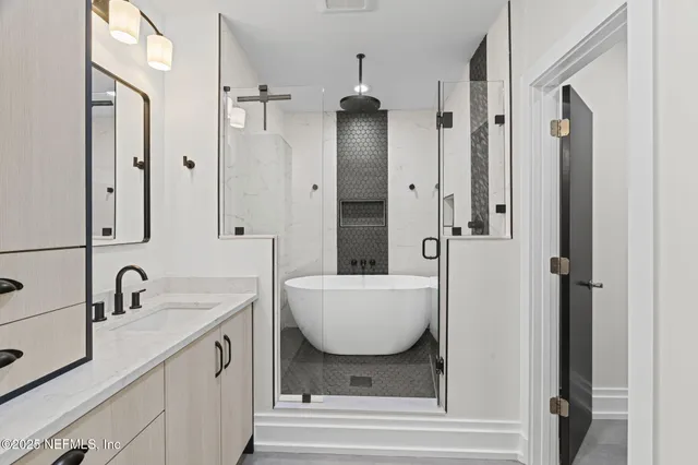 a view of a city that has tall buildings