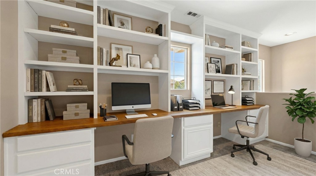 31207 Bell Mountain Road Menifee, CA 92584 - Photo 26 of 60 Built-In Office Nook With Custom Desks And Shelving - Digitally Staged