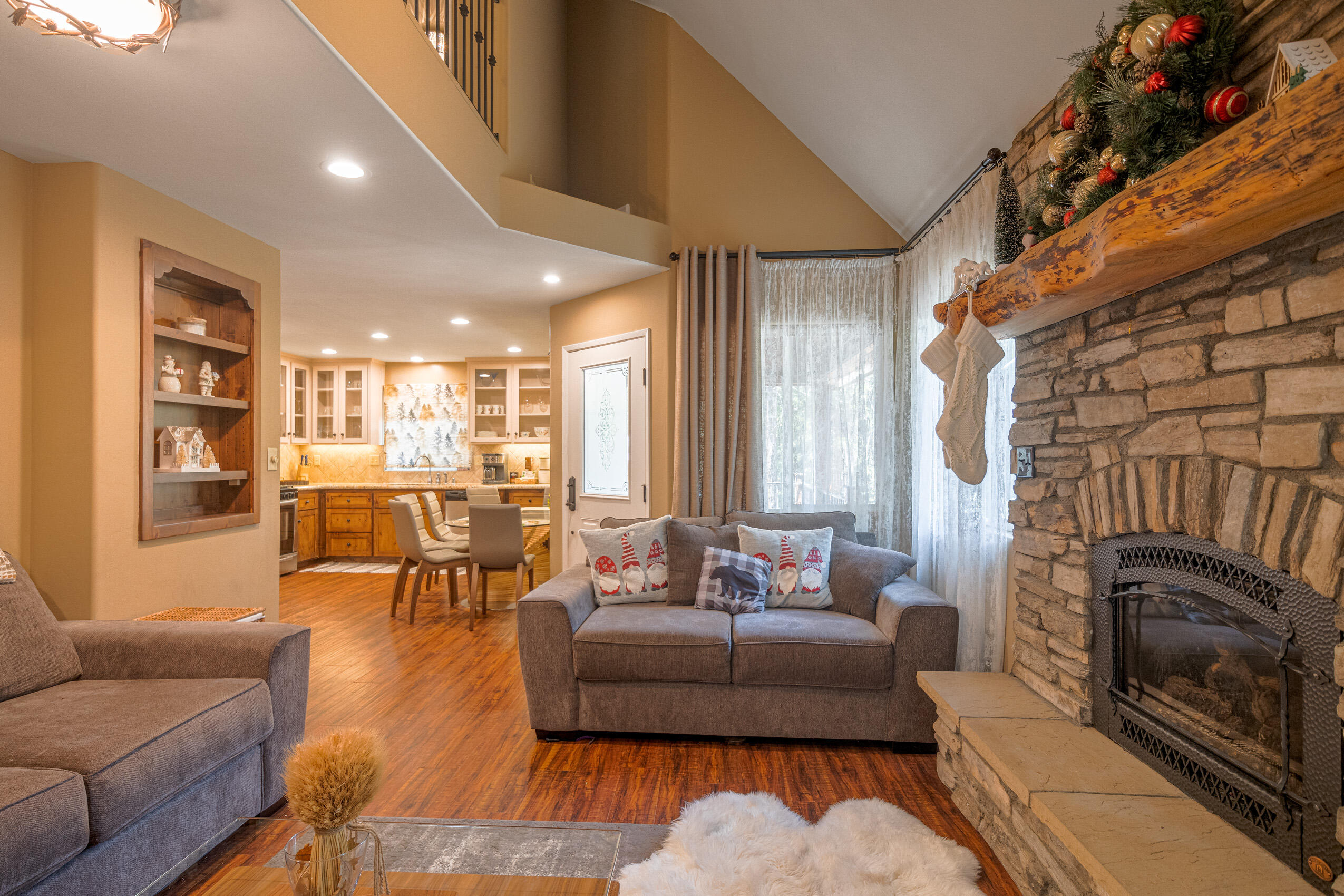 11809 Pine Drive Wofford Heights, CA 93285 - Photo 14 of 33 a living room with furniture and a fireplace