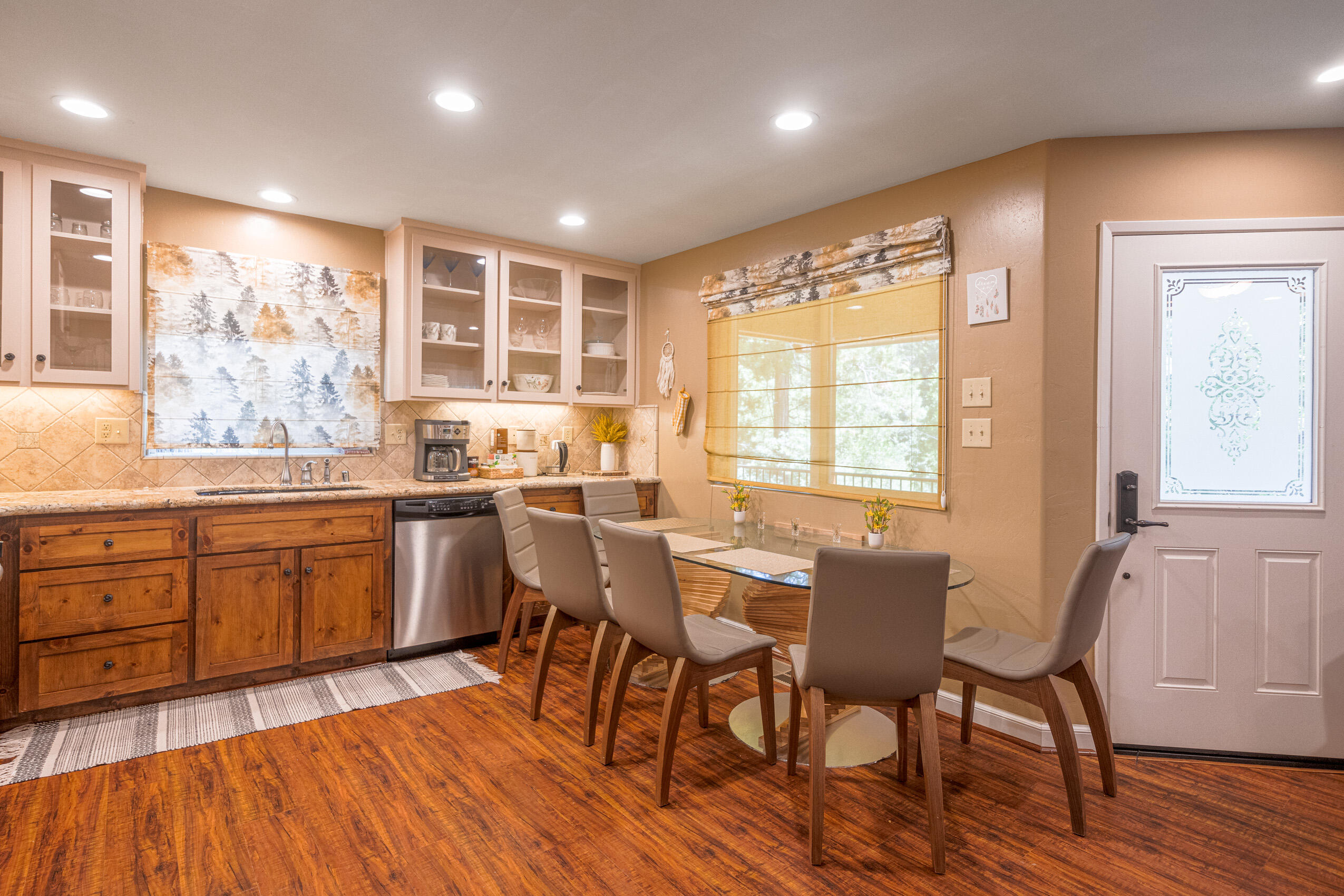 11809 Pine Drive Wofford Heights, CA 93285 - Photo 15 of 33 a view of a dining room with furniture and wooden floor