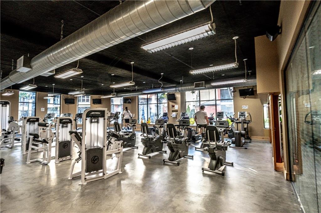 400 17th Street Northwest, Unit 1113 Atlanta, GA 30363 - Photo 37 of 37 a view of a room with gym equipment