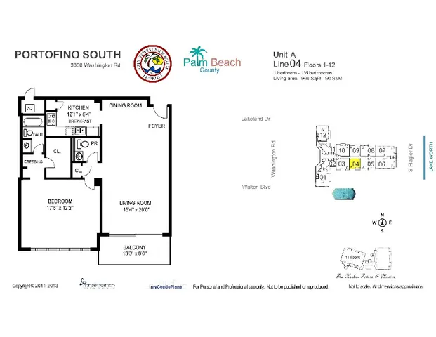 $499,000 | 3800 Washington Road, Unit 904, West Palm Beach, FL 33405