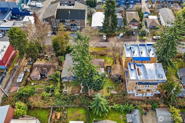 an aerial view of multiple house