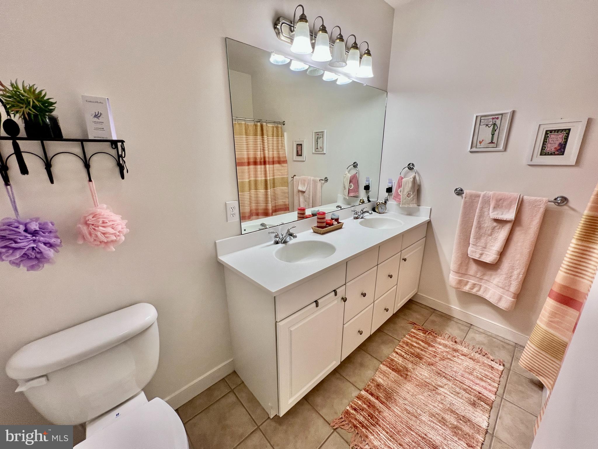 30611 Cedar Neck Road, Unit 2306 Ocean View, DE 19970 - Photo 18 of 37 a bathroom with a double vanity sink mirror and toilet