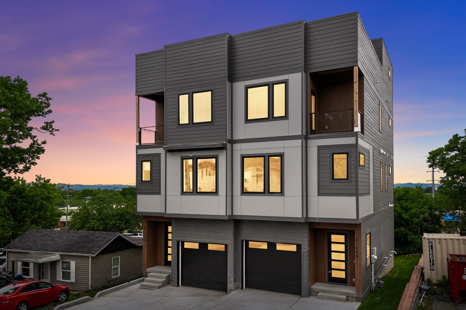 6104 Cowden Avenue, Unit A Nashville, TN 37209 - Photo 2 of 40 a front view of a residential apartment building with a yard