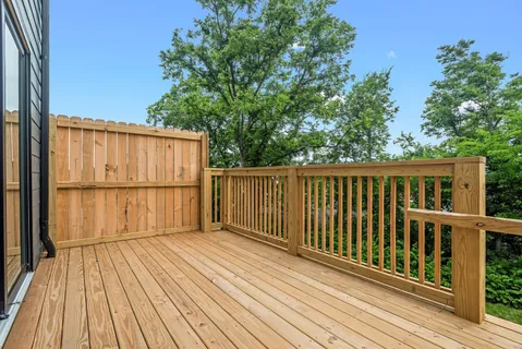 a view of wooden deck