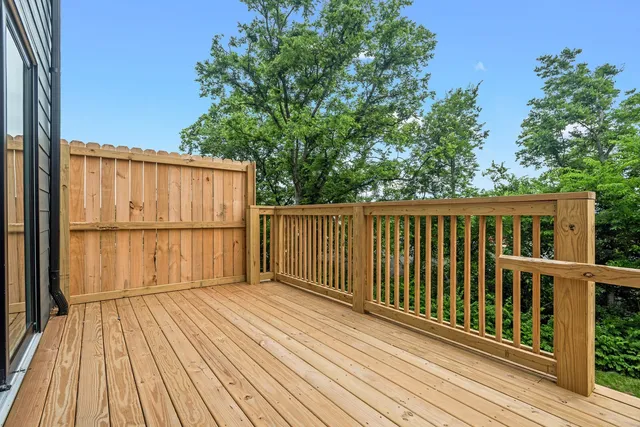 a view of wooden deck