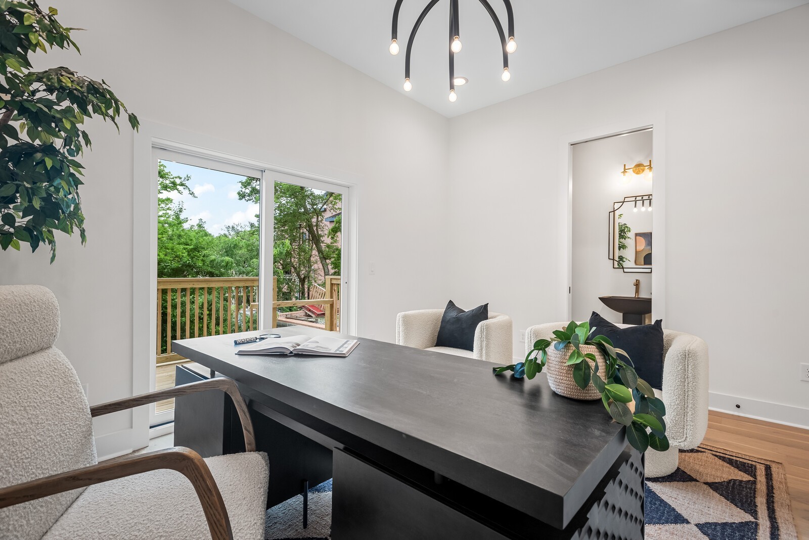 6104 Cowden Avenue, Unit A Nashville, TN 37209 - Photo 7 of 40 a view of a dining room with furniture window and wooden floor