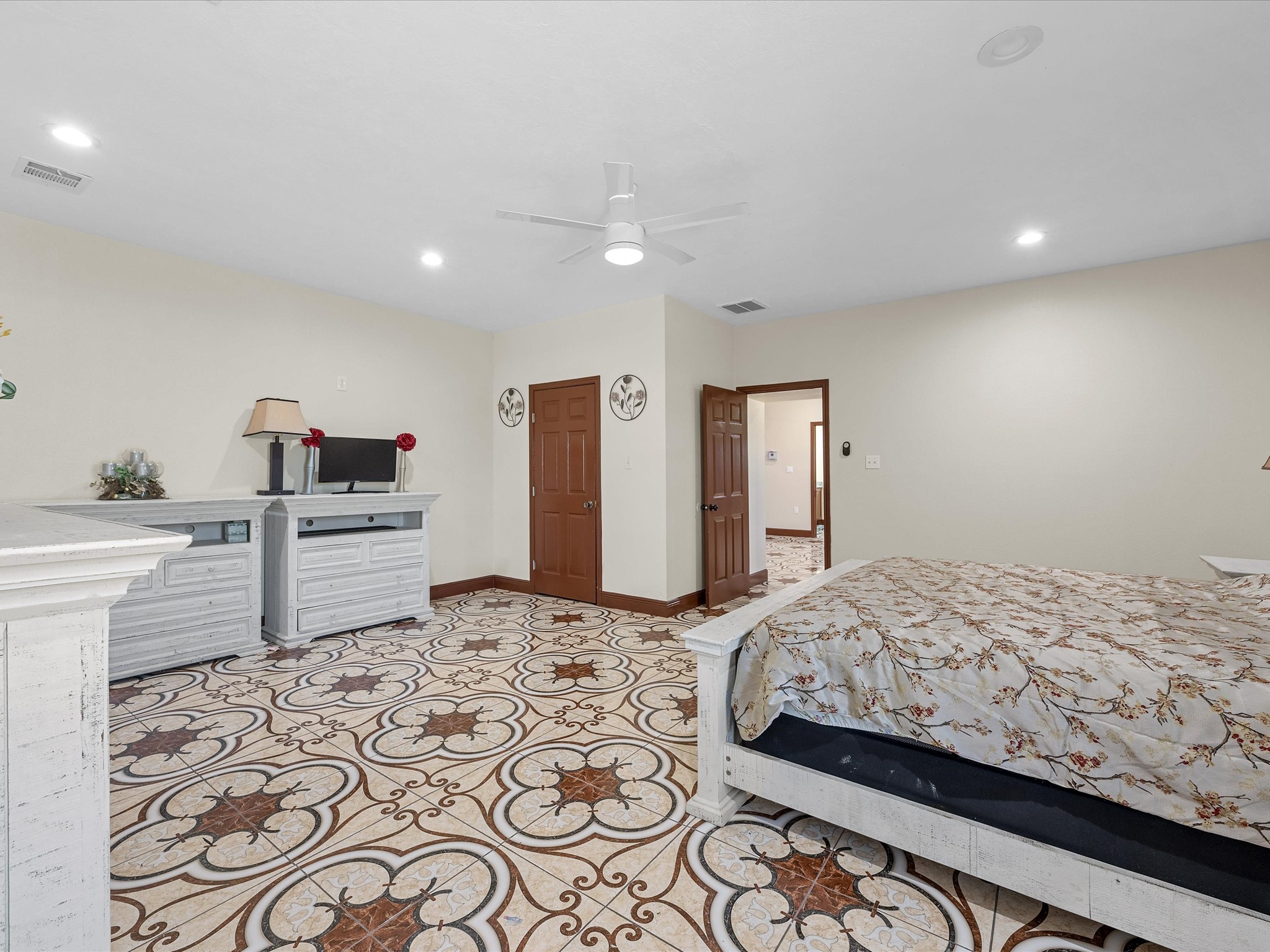 886 Zilss Road La Grange, TX 78945 - Photo 16 of 50 a bedroom with a bed and a view of kitchen
