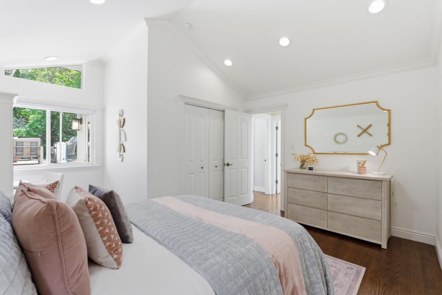 2884 Roland Avenue San Carlos, CA 94070 - Photo 19 of 27 a bedroom with a bed and wooden floor