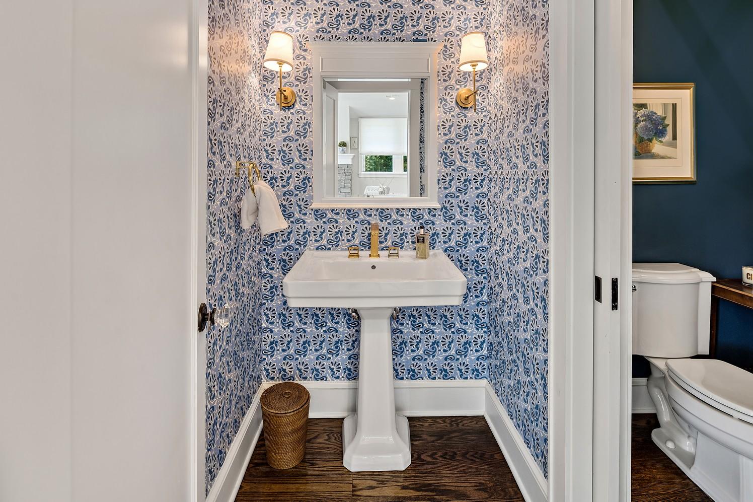 9 Beach Drive Darien, CT 06820 - Photo 28 of 39 a bathroom with a sink and a toilet