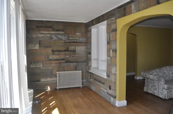 a bathroom with a tub
