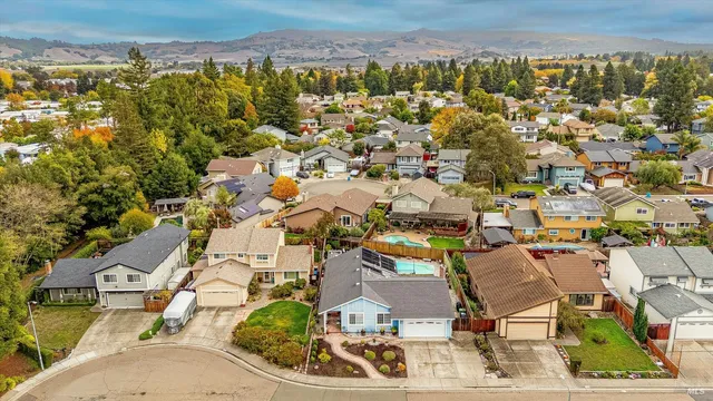 an aerial view of multiple house