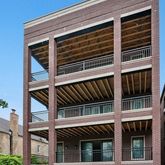 a front view of a building with a window