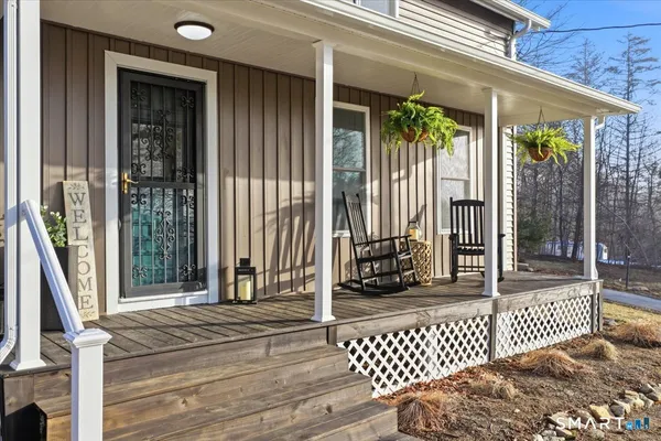 a view of a house with a balcony