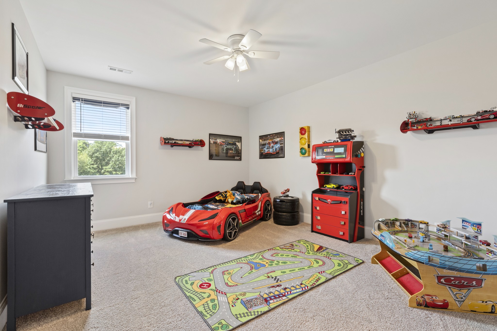 7952 Daugherty-Capley Road Primm Springs, TN 38476 - Photo 33 of 44 a bedroom with furniture and a chandelier fan