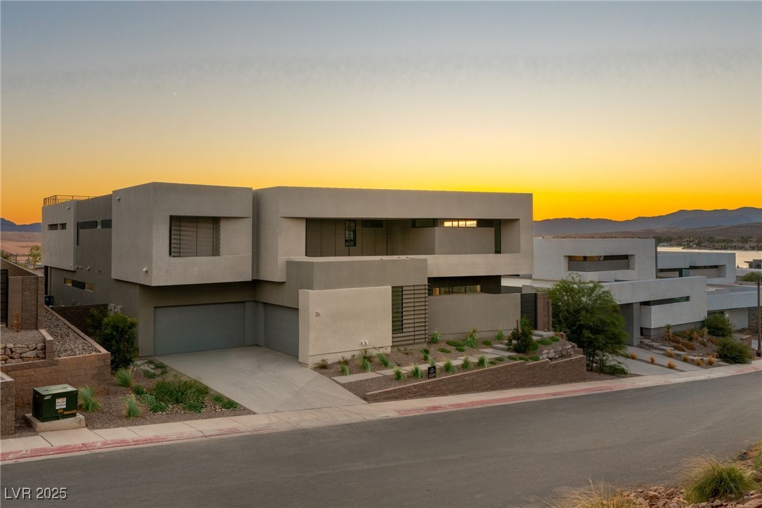 View of front of home. Exterior Elevation  C - looks like artwork.