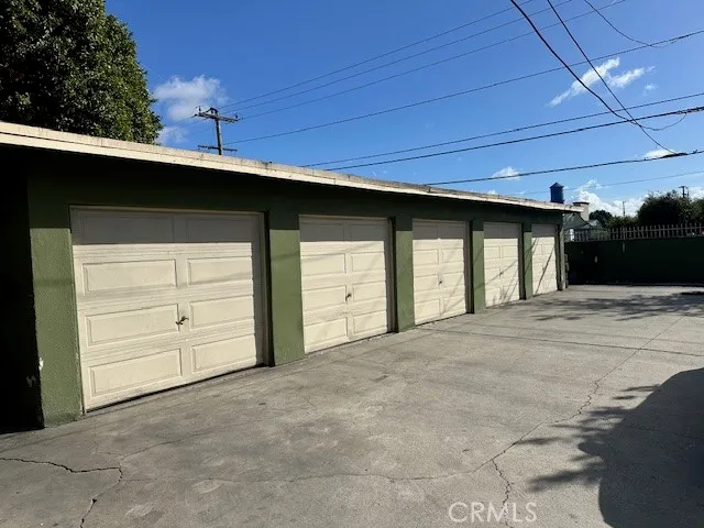 a view of an empty room with a garage