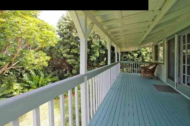 560 West Kuiaha Road Haiku, HI 96708 - Photo 17 of 23 a view of a balcony with wooden floor