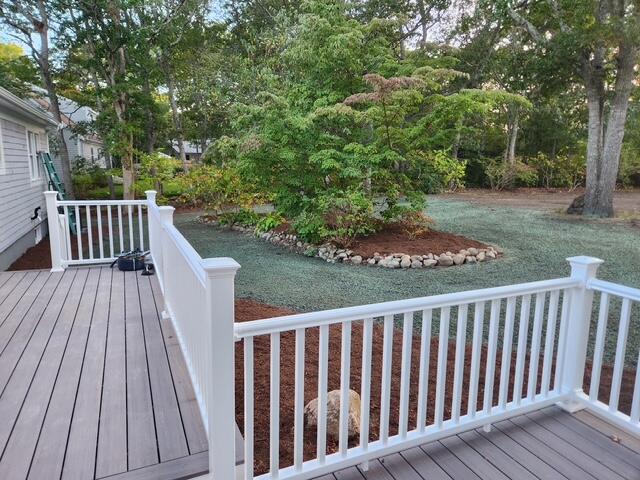 53 Eel River Road East Falmouth, MA 02536 - Photo 17 of 42 a view of a wooden roof deck