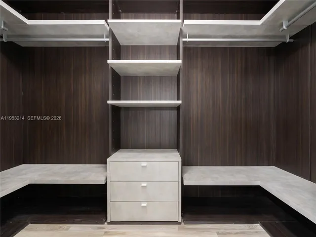 a room with storage and utility