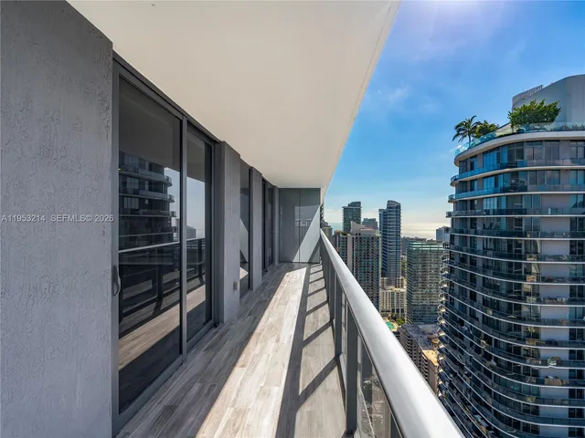 a view of balcony with a garden