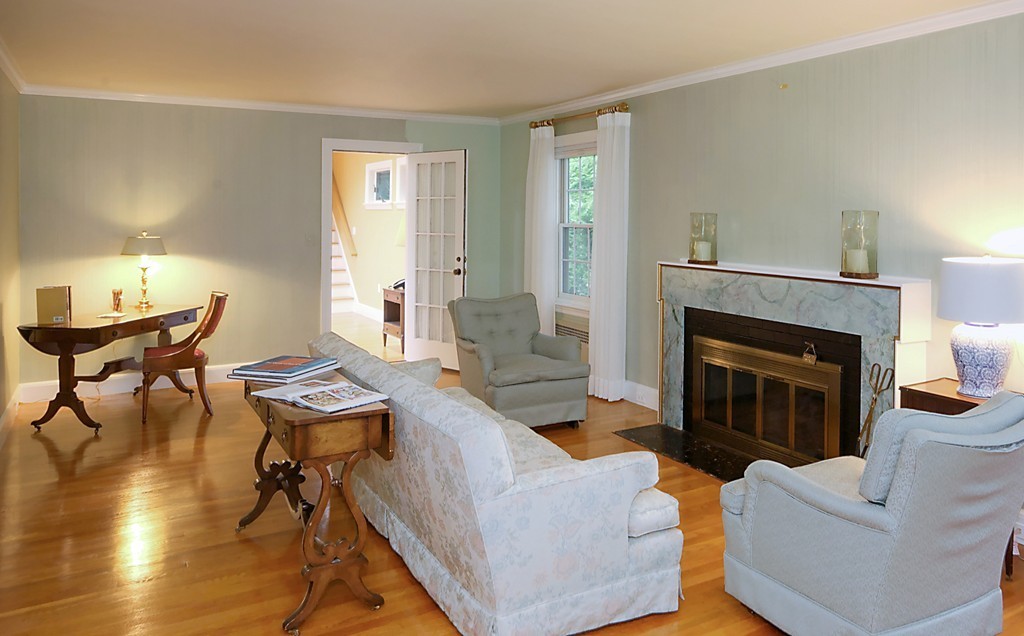 30 Rutledge Road Belmont, MA 02478 - Photo 5 of 30 a living room with furniture and a fireplace