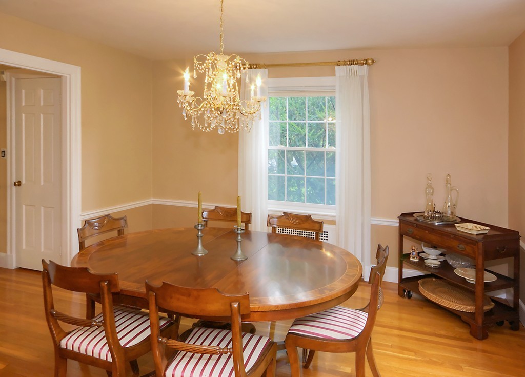 30 Rutledge Road Belmont, MA 02478 - Photo 8 of 30 a view of a dining room with furniture and chandelier