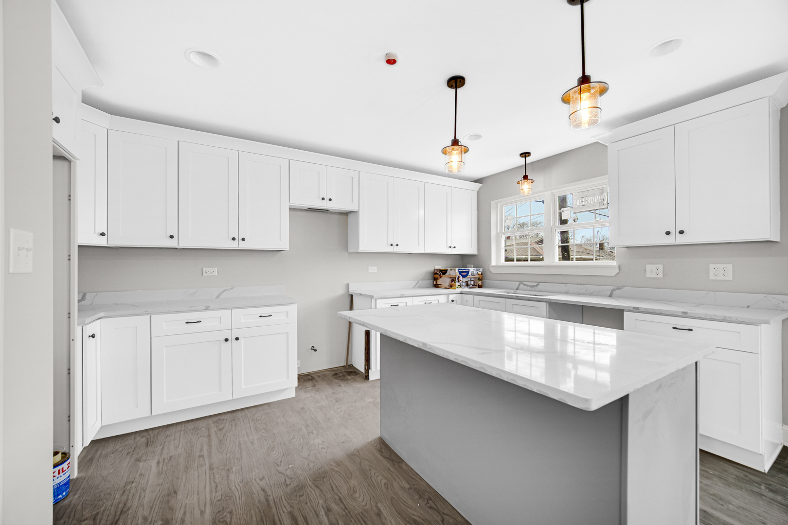 5749 West 109th Street Chicago Ridge, IL 60415 - Photo 7 of 22 a kitchen with granite countertop a sink cabinets and wooden floor