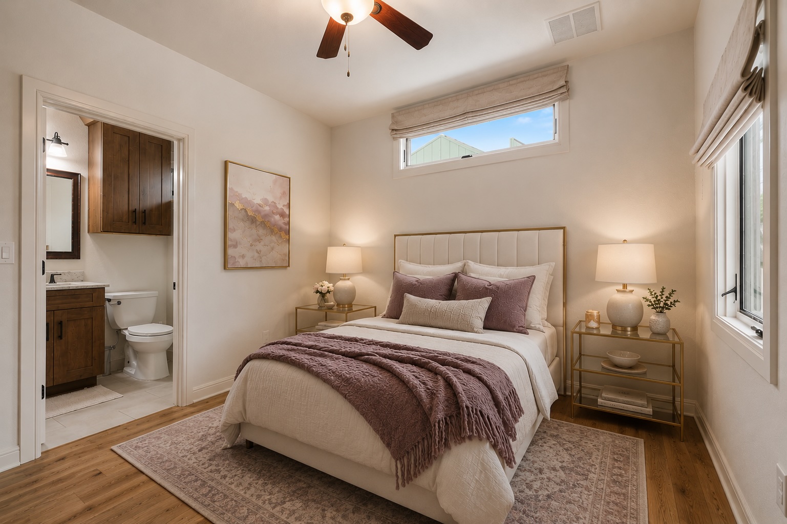 3907 Bailey Lane Austin, TX 78756 - Photo 27 of 40 These beautiful bedrooms feature hand scraped wood flooring, high ceilings with ceiling fans, and ample sized closets