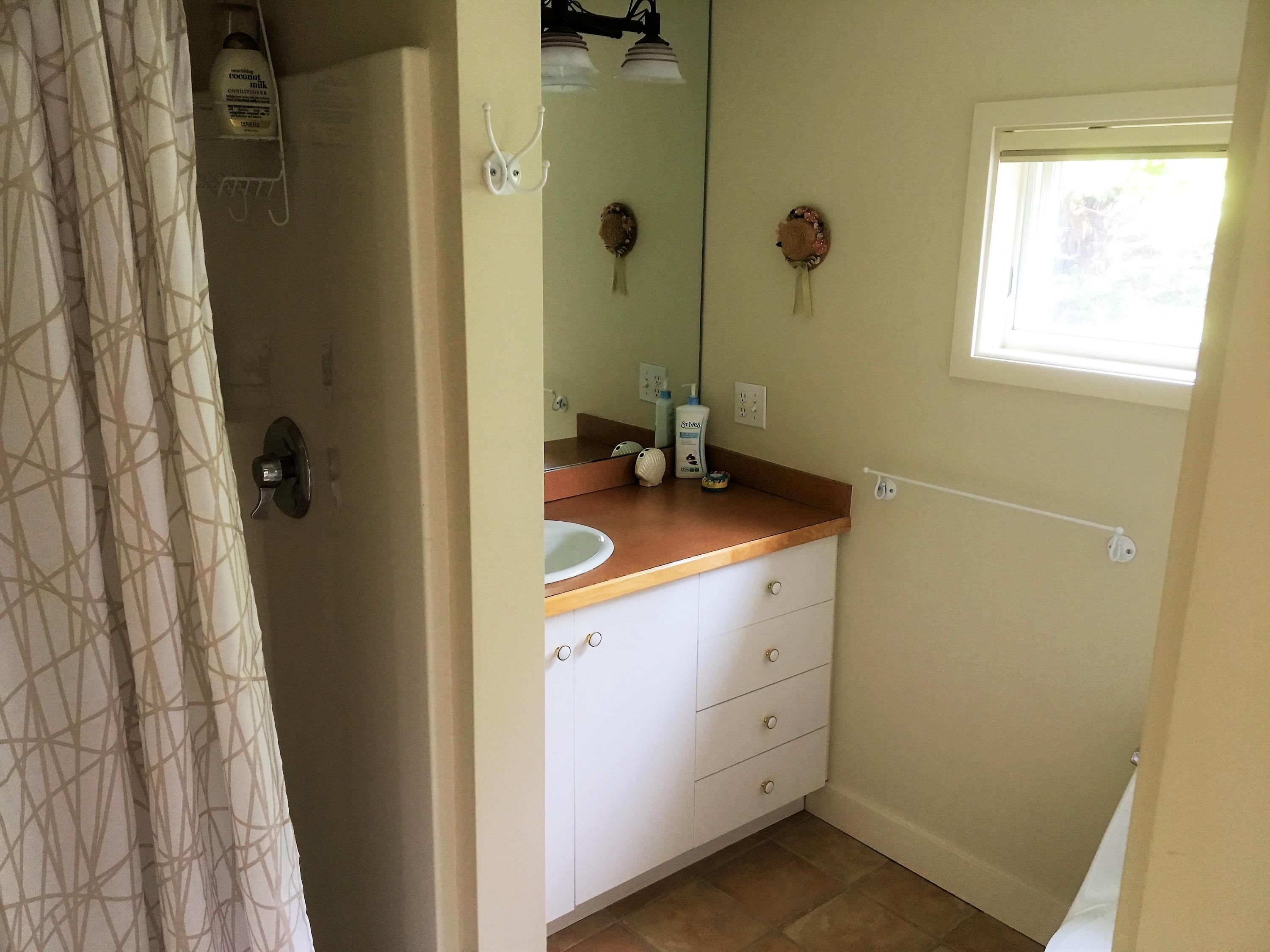 27 Briar Spring Road Orleans, MA 02653 - Photo 26 of 32 a bathroom with a sink and a mirror