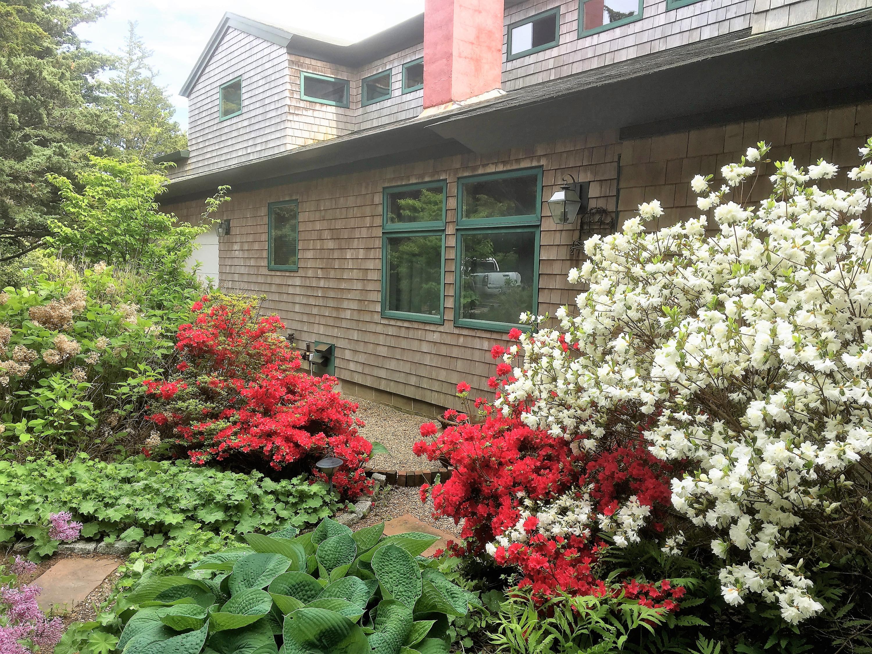 27 Briar Spring Road Orleans, MA 02653 - Photo 5 of 32 a flower plants is sitting in front of a house