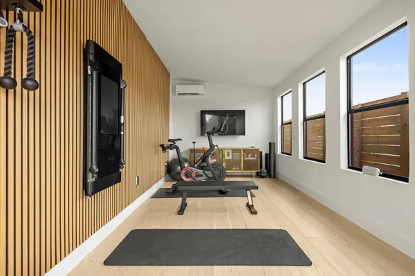 a room with patio outer view and a window