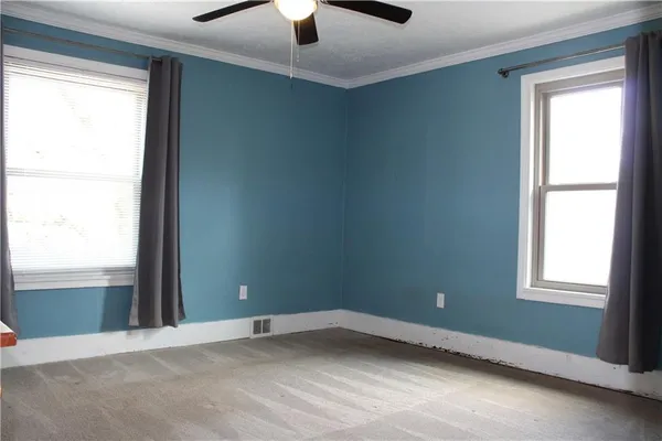 an empty room with a window