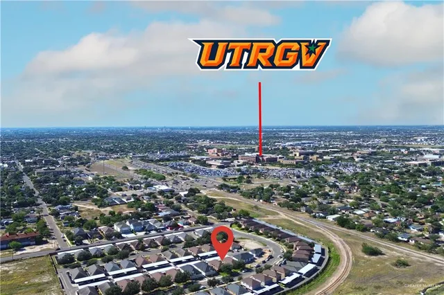 an aerial view of multiple house