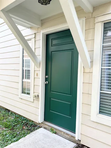 a view of front door of house