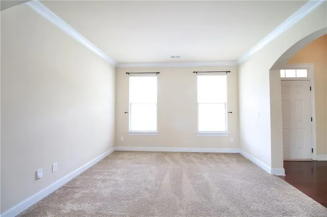 an empty room with a window