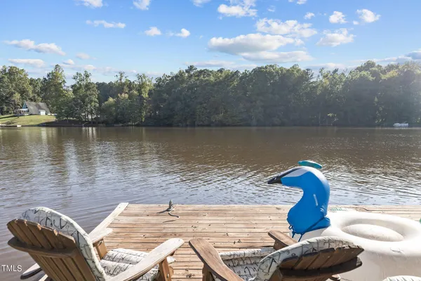 a view of a lake from a balcony