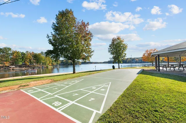 a view of an outdoor space and tennis court