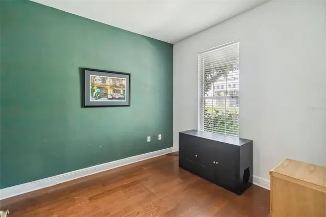 a living room with a large window