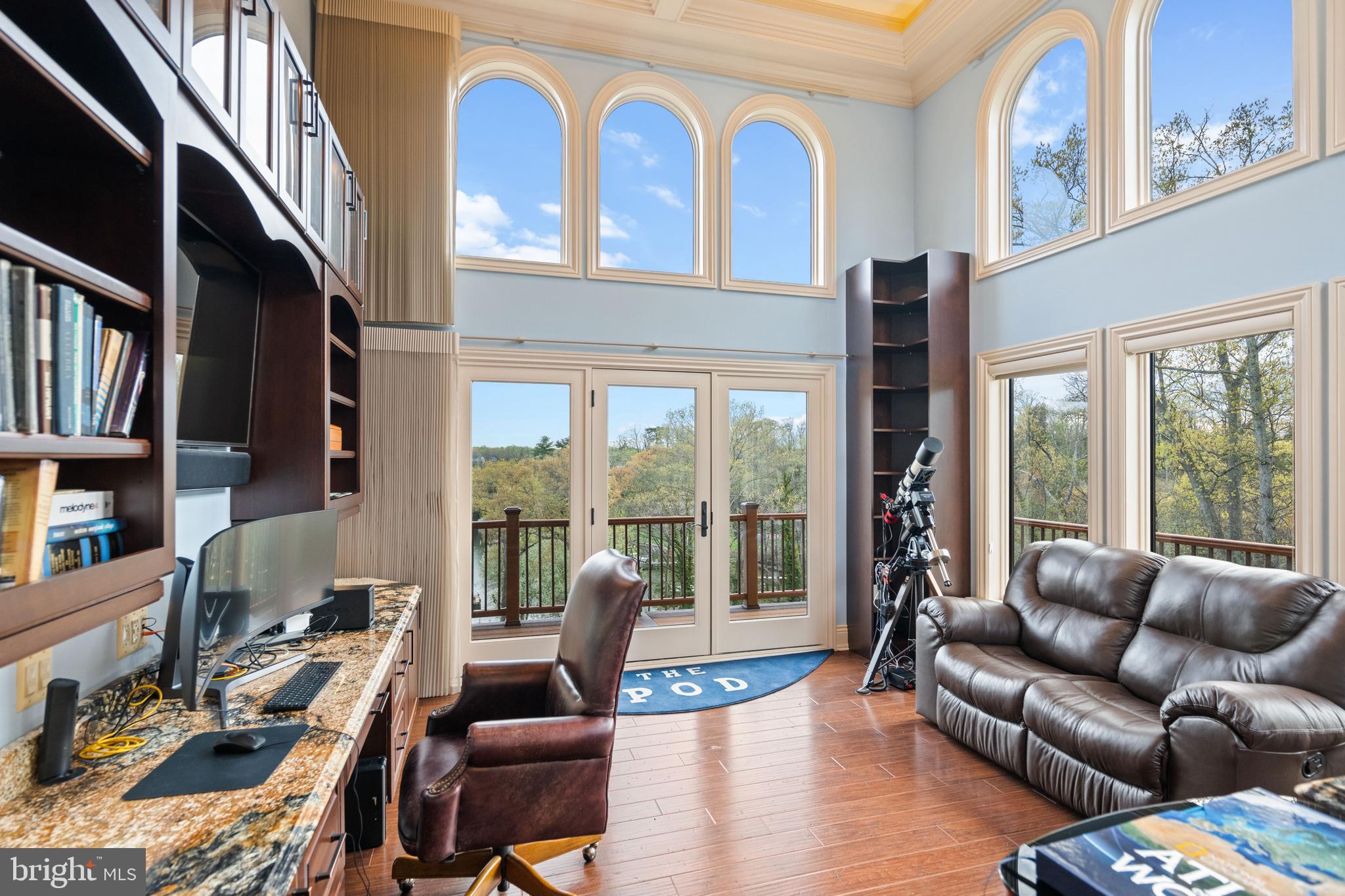 423 Benfield Road Severna Park, MD 21146 - Photo 19 of 50 Office with soaring ceiling and wrap around deck