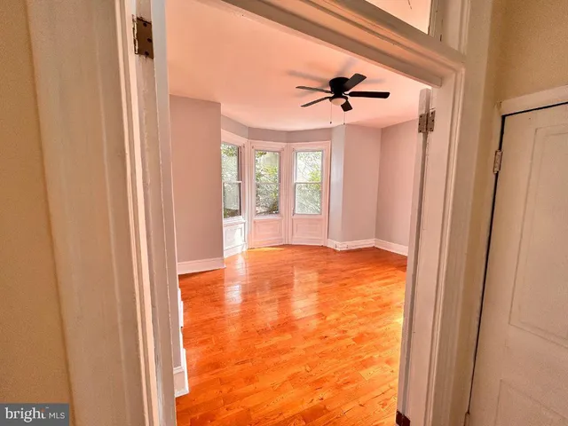 a view of empty room with a window