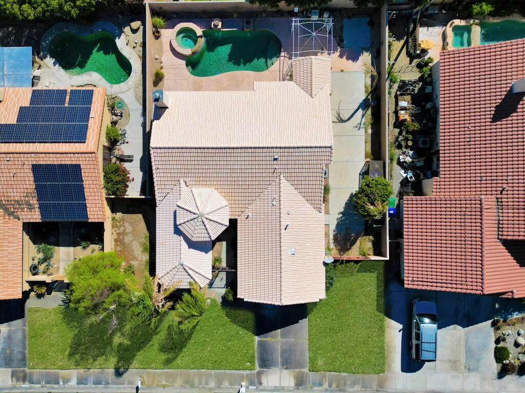 67755 Ontina Road Cathedral City, CA 92234 - Photo 30 of 30 an aerial view of a house with table and chairs