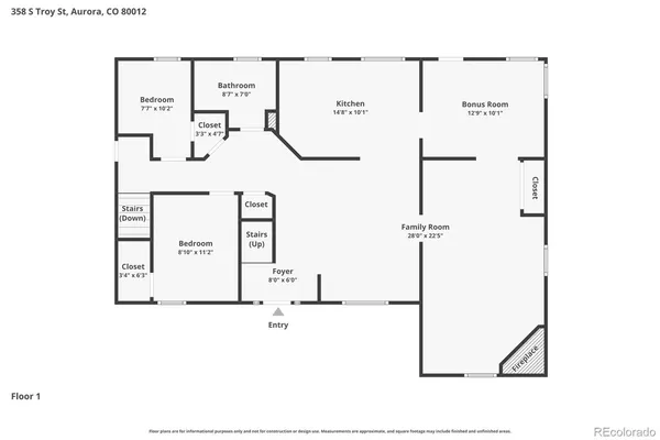 $425,000 | 358 South Troy Street, Aurora, CO 80012