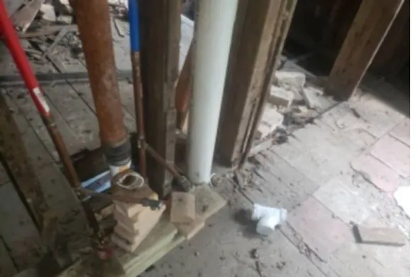 a view of water heater room