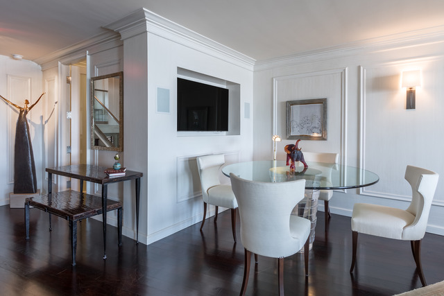 1630 Sheridan Road, Unit 4EF Wilmette, IL 60091 - Photo 5 of 25 a view of a dining room with furniture window and wooden floor