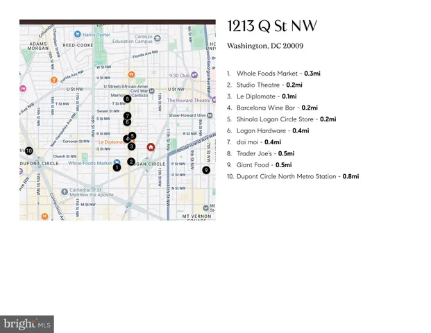 $1,550,000 | 1213 Q Street Northwest, Washington, DC 20009