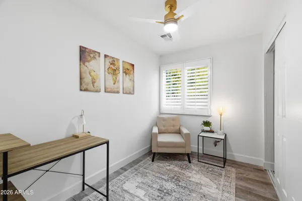 an empty room with a window