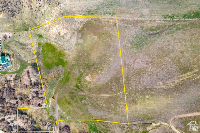 5337 East Maple Creek Road, Unit 1 Franklin, ID 83237 - Photo 26 of 28 Aerial view of sparsely populated area with property parcel outlined