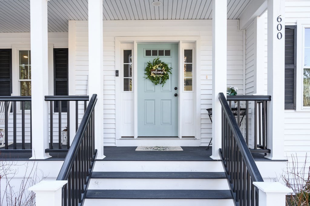 600 Wethersfield Street Rowley, MA 01969 - Photo 5 of 42 a view of staircase with white walls and windows